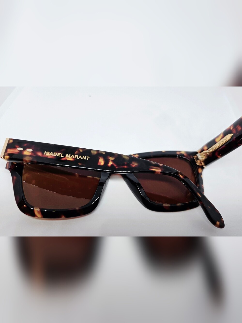 Isabel Marant Rectangular Havana Tortoiseshell Sunglasses IM 0072/S - Picture 4 of 10